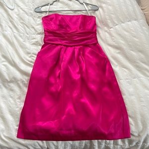 Hot Pink David Bridal dress